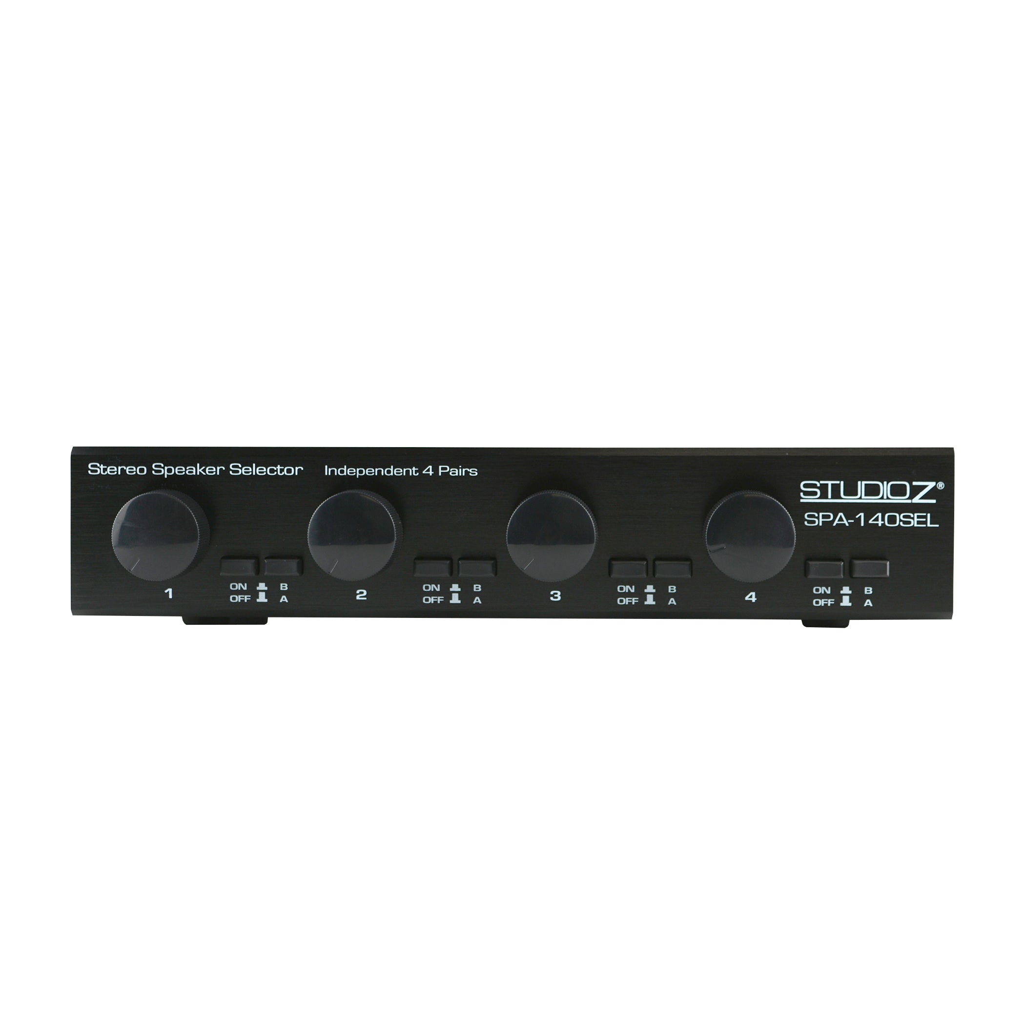 4-Way Dual-Source, Impedance-Matching Speaker Selector with Zone