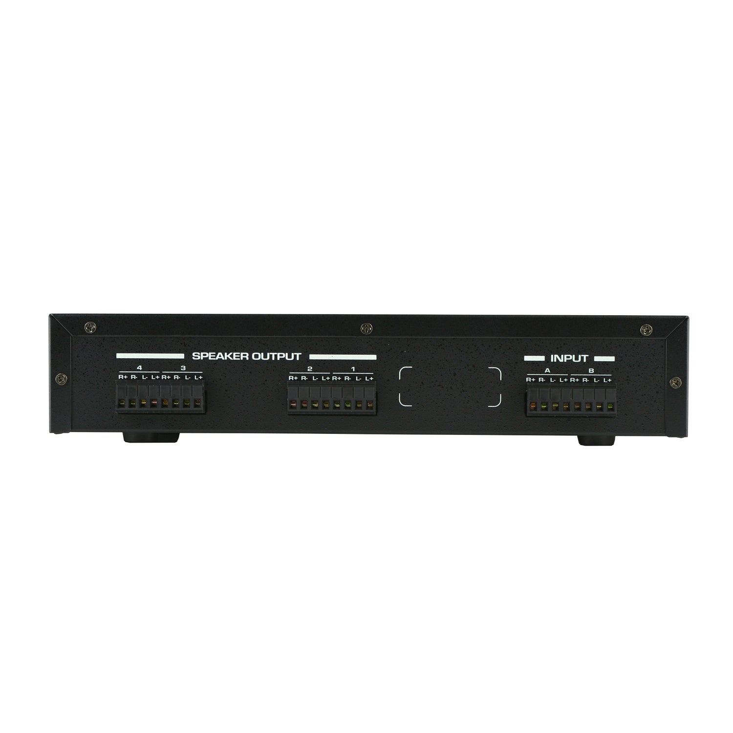 4-Way Dual-Source, Impedance-Matching Speaker Selector with Zone Volume Controls (SPA-140SEL)