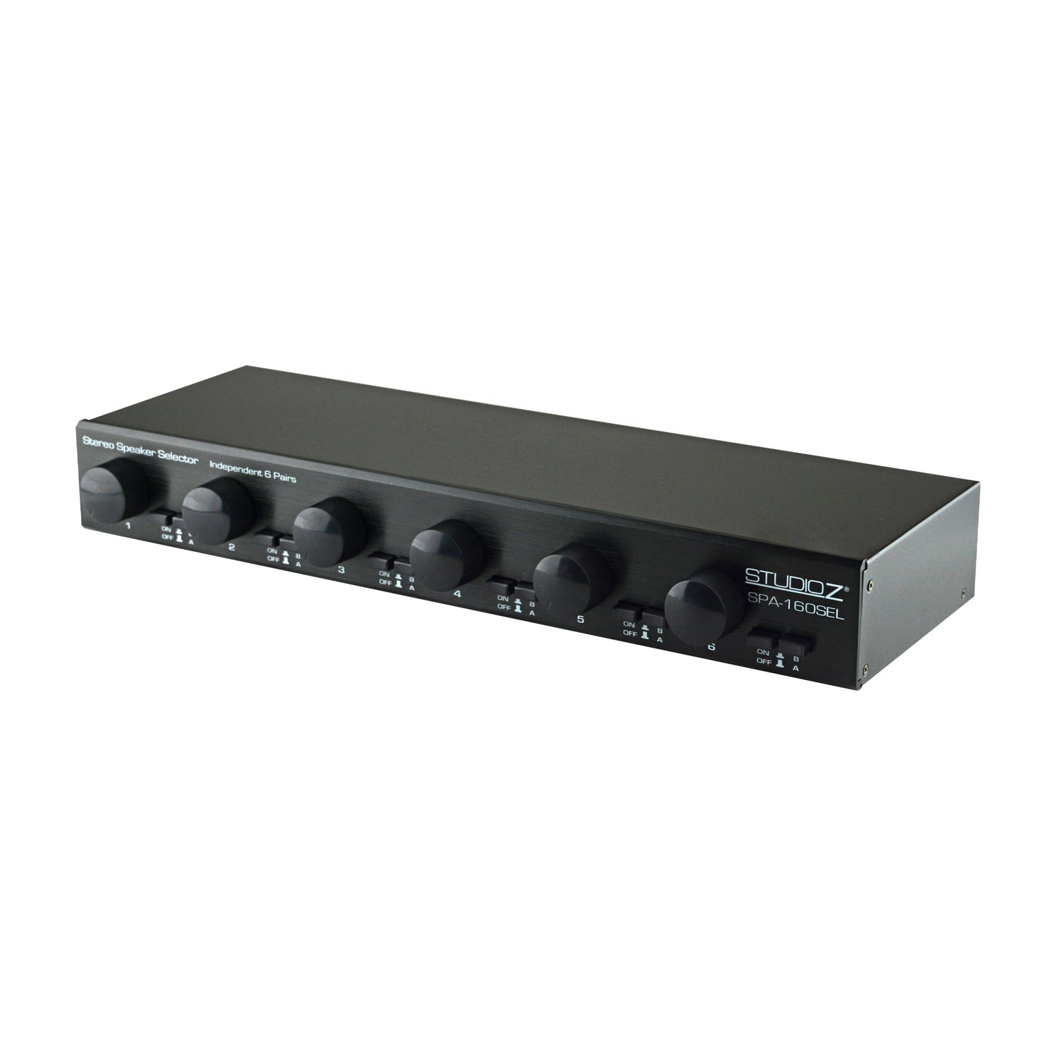 6-Way Dual-Source, Impedance-Matching Speaker Selector with Zone Volume Controls (SPA-160SEL)