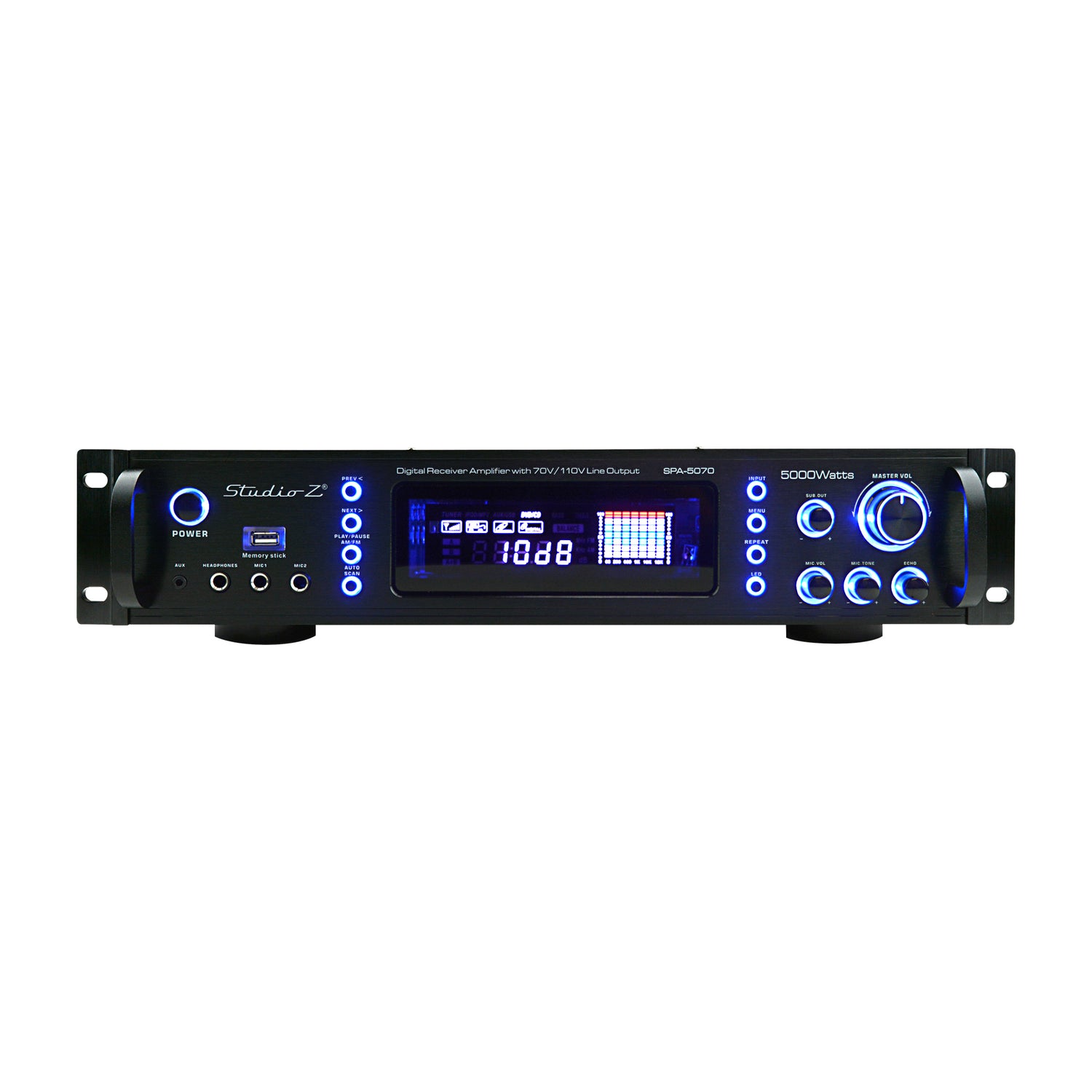 Digital Receiver P.A. Amplifier with 70V/110V Line Output (SPA-5070)