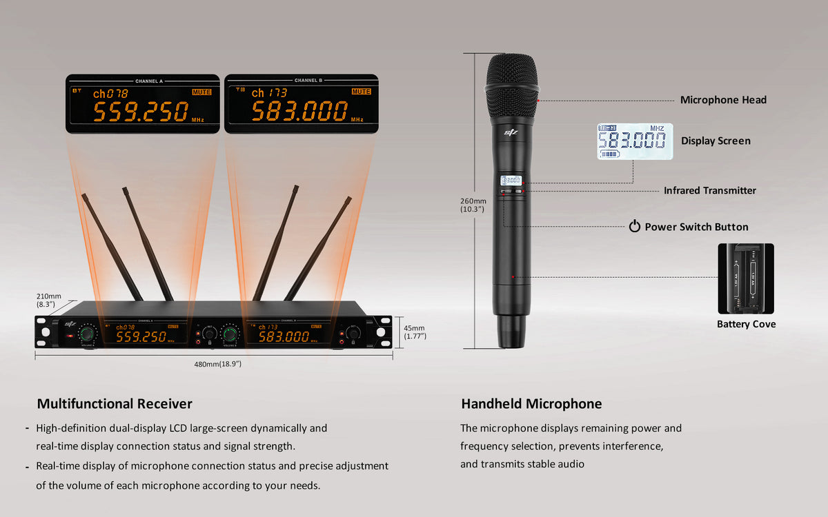 UHF Wireless Microphone (STZ-W7752)