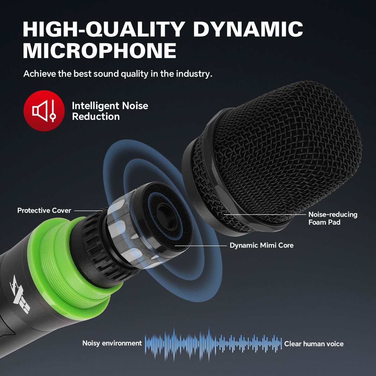 Dual Channel UHF Wireless Microphone System (STZ-W7902)