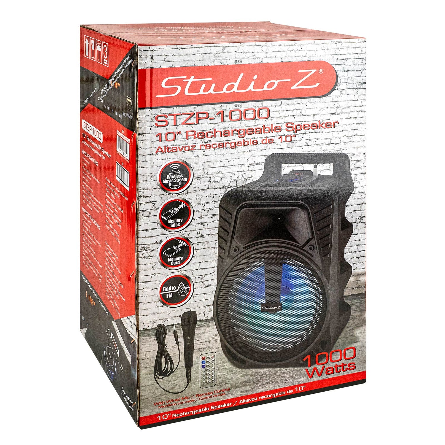 10” Rechargeable Speaker (STZP-1000)