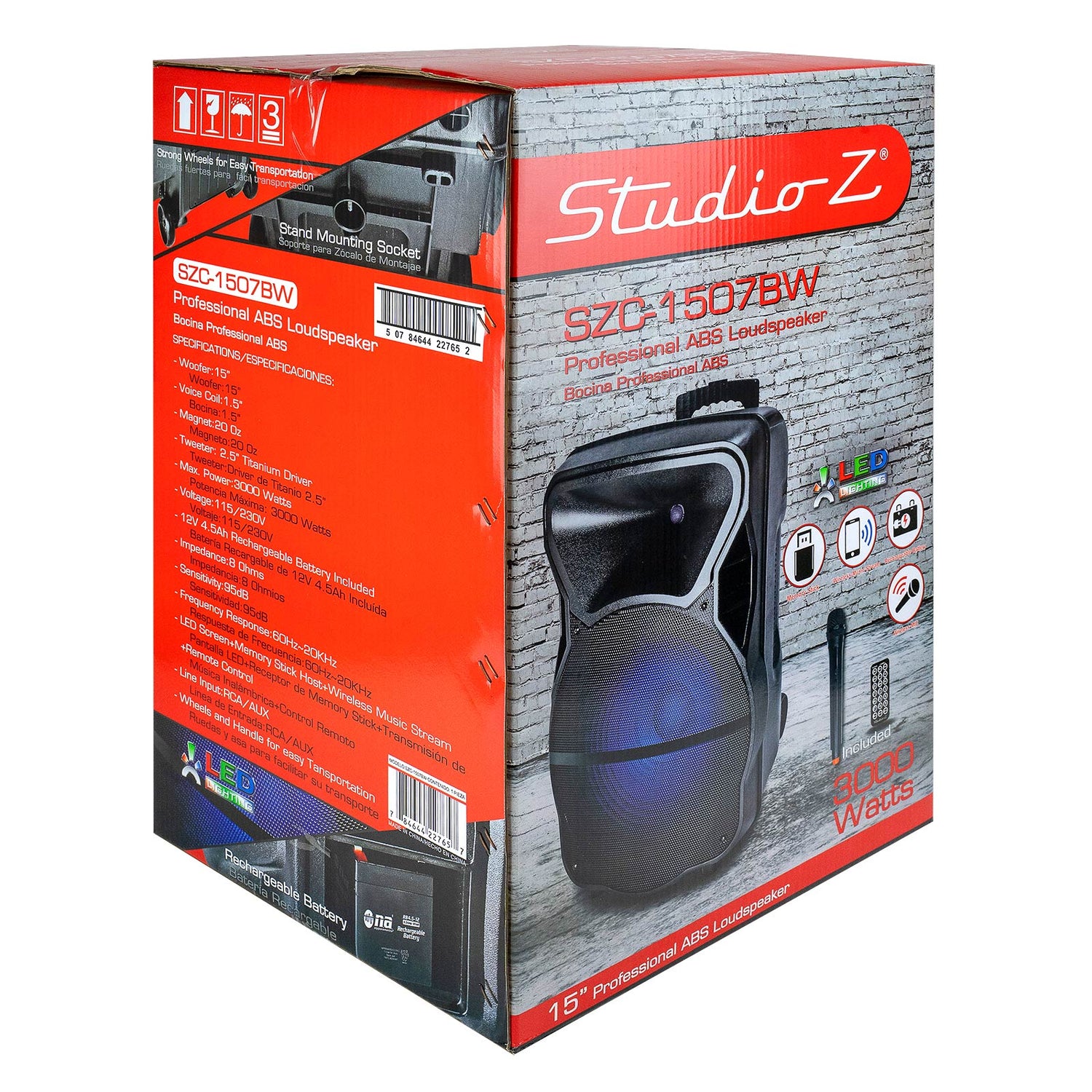 Professional ABS Loudspeaker (SZC-1507BW)