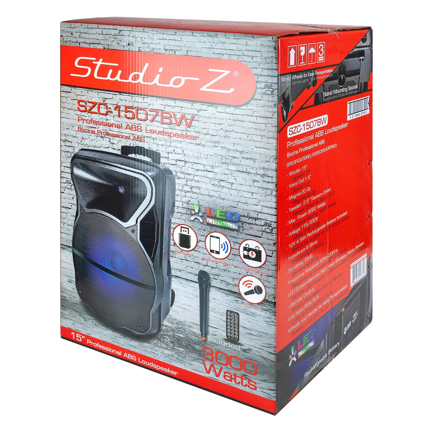 Professional ABS Loudspeaker (SZC-1507BW)