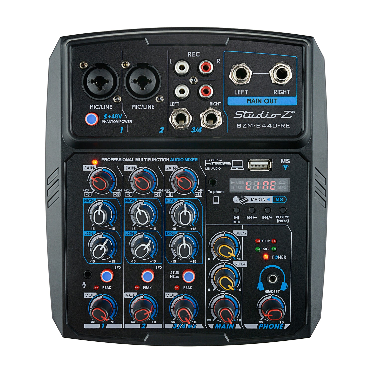4 Channels DJ Mini Mixing Console (SZM-B440-RE)
