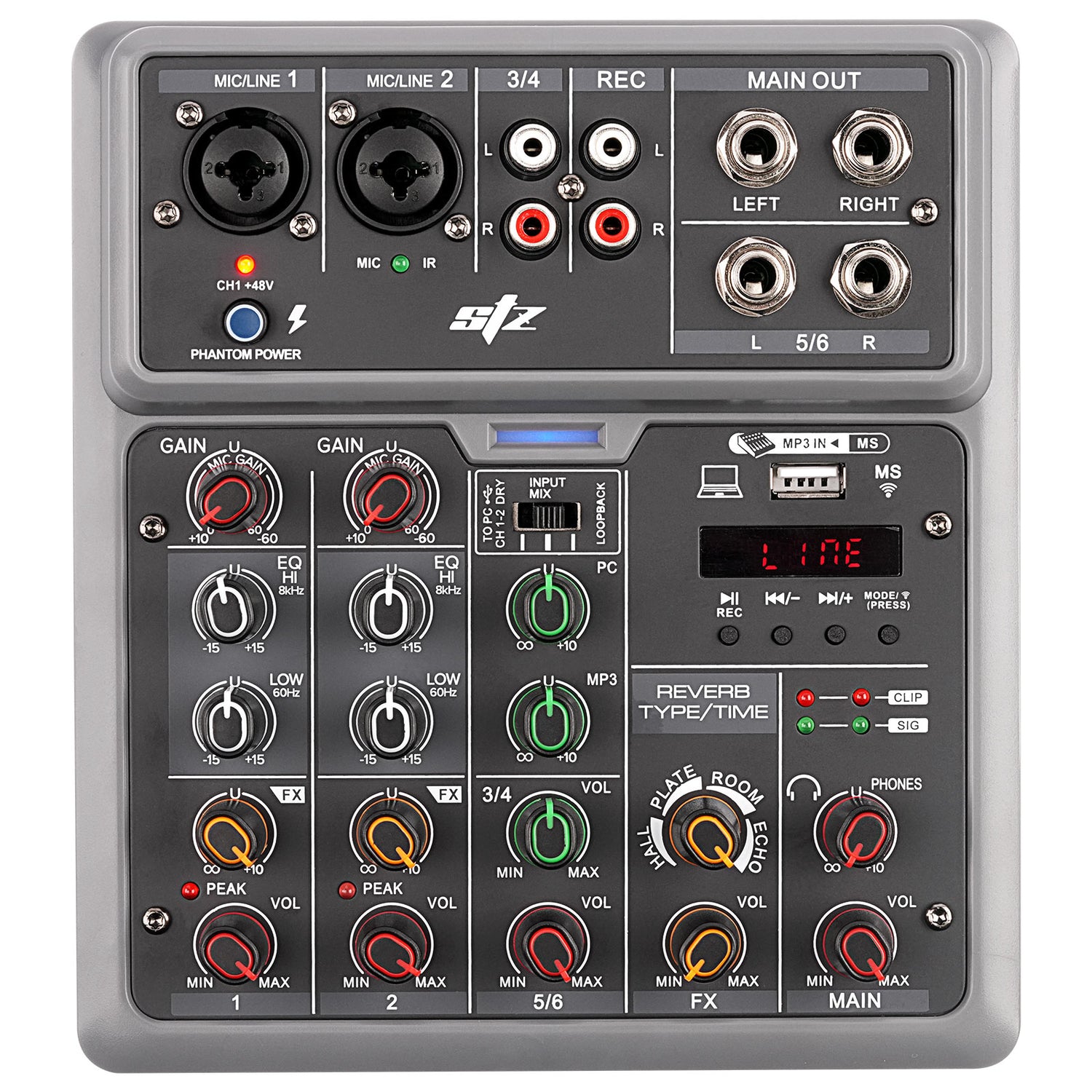 UHF Wireless Mix Audio Mixer (SZM-DM602)
