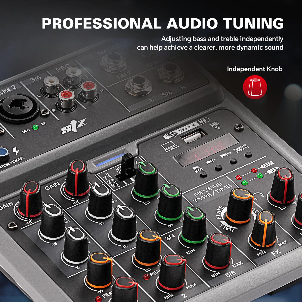 UHF Wireless Mix Audio Mixer (SZM-DM602)