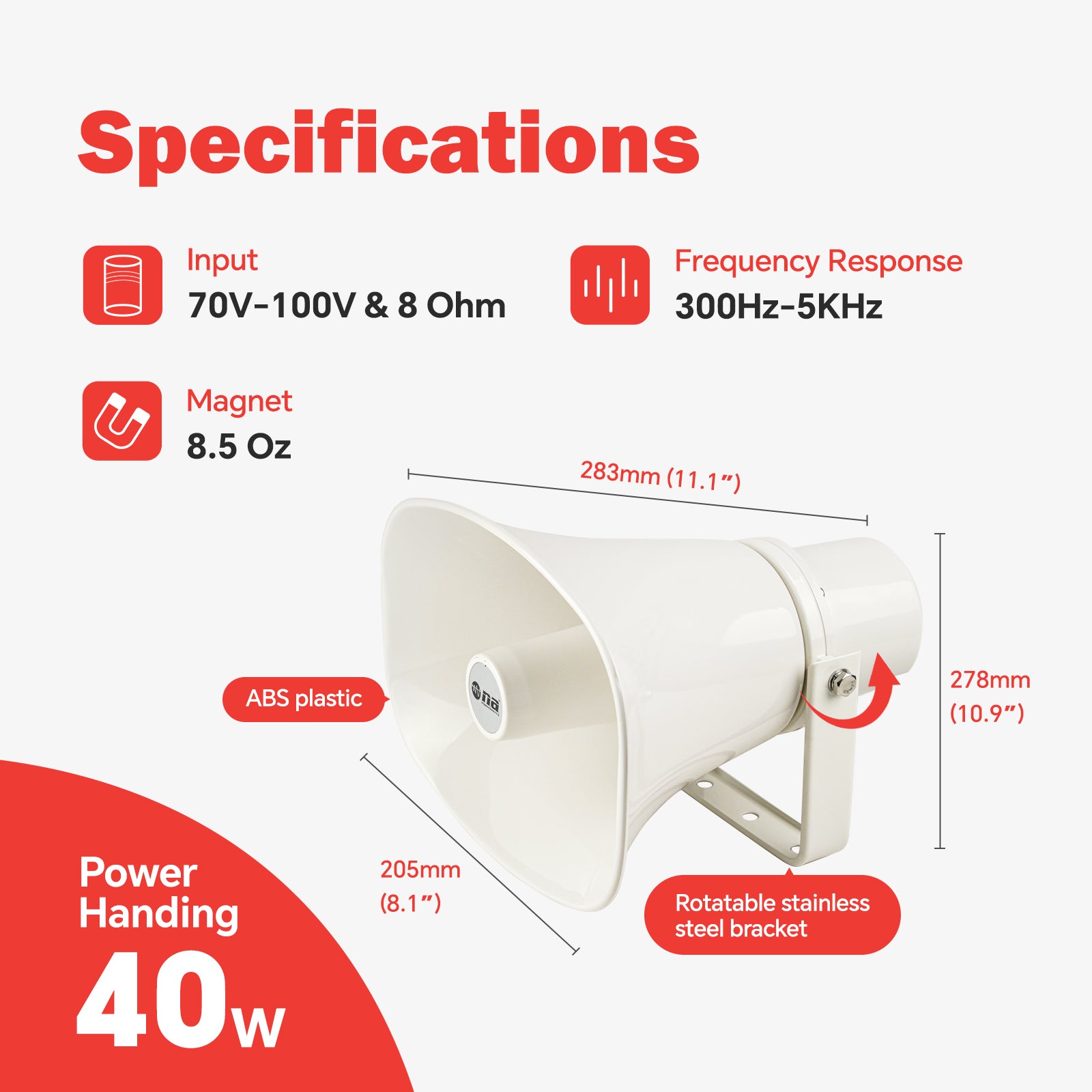 P.A. Horn Speaker (TC-H30-70V) – NipponAmerica