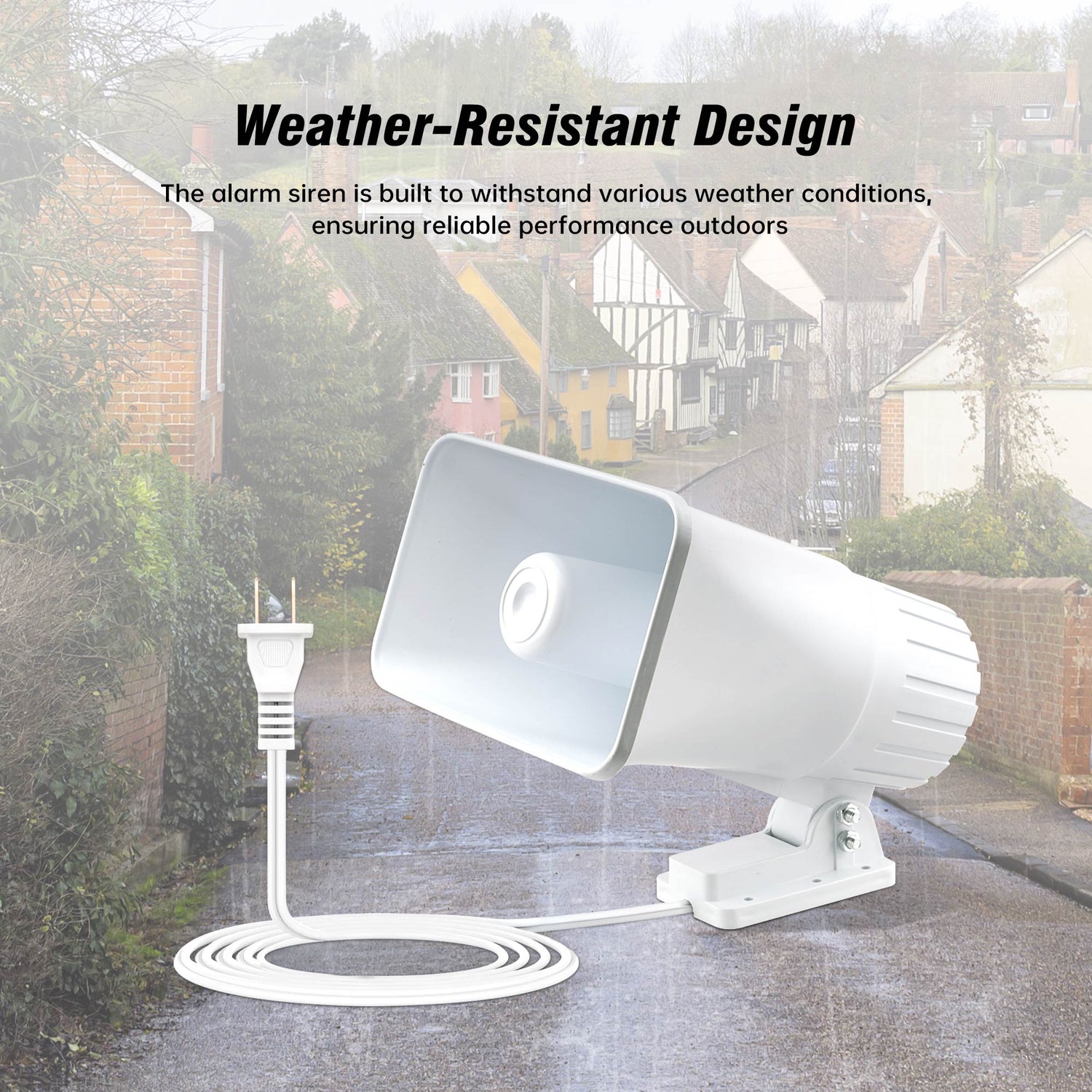 High Decibel High Power Alarm Security Siren (TC-S7545-110), with Wi-Fi Socket for Remote Activation