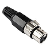 XLR Female Connector, Nickel Finish (X-1001)