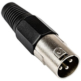 XLR Male Connector, Nickel Finish (X-1002)
