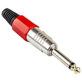 1/4" Mono Plug Connector with Gold Tip, Red (X-1132 RED)