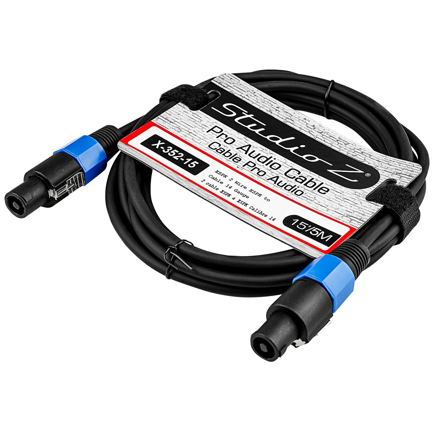 2 Wire SPKN Male to SPKN Male Pro Audio Cable (X-352-15)