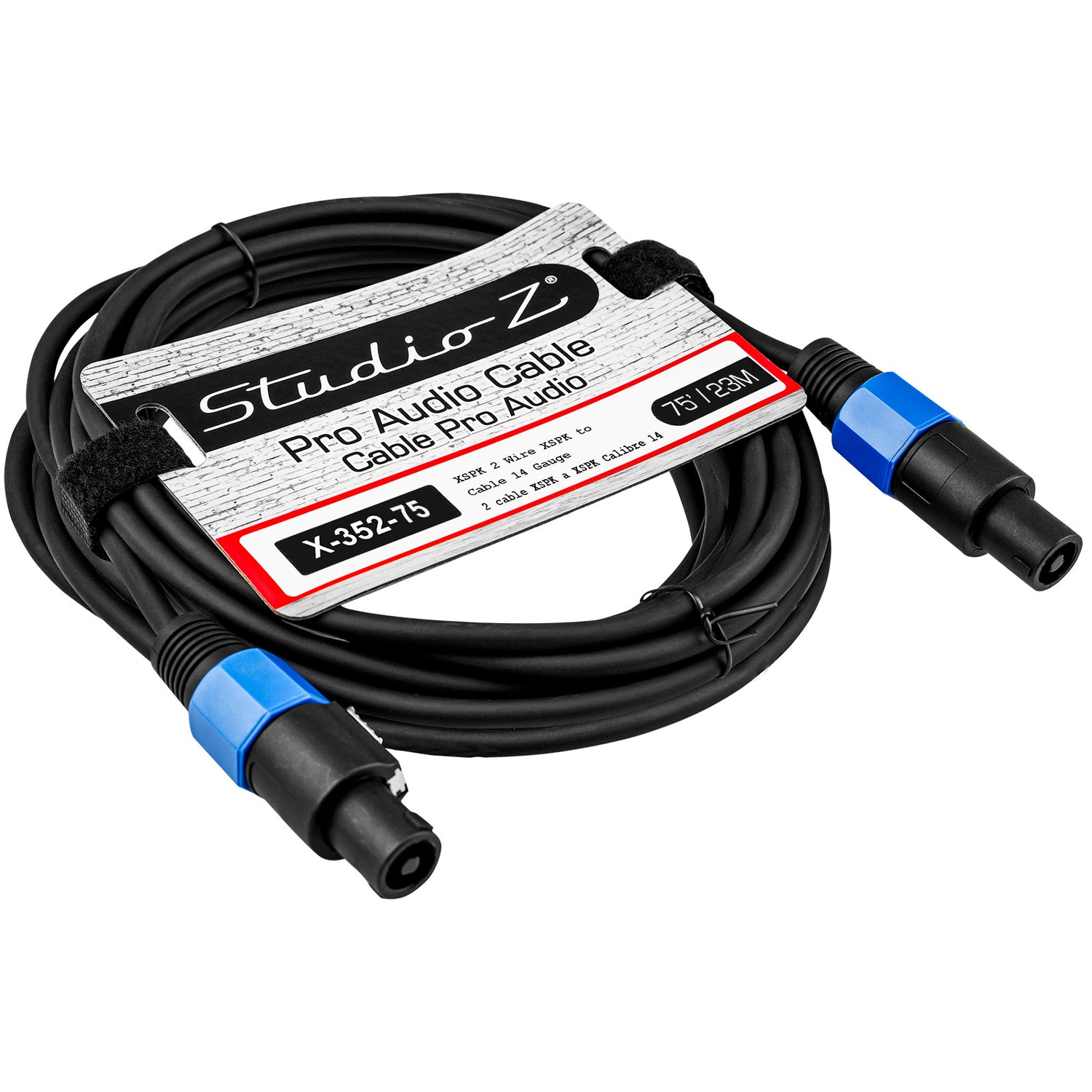 2 Wire SPKN Male to SPKN Male Pro Audio Cable (X-352-75)