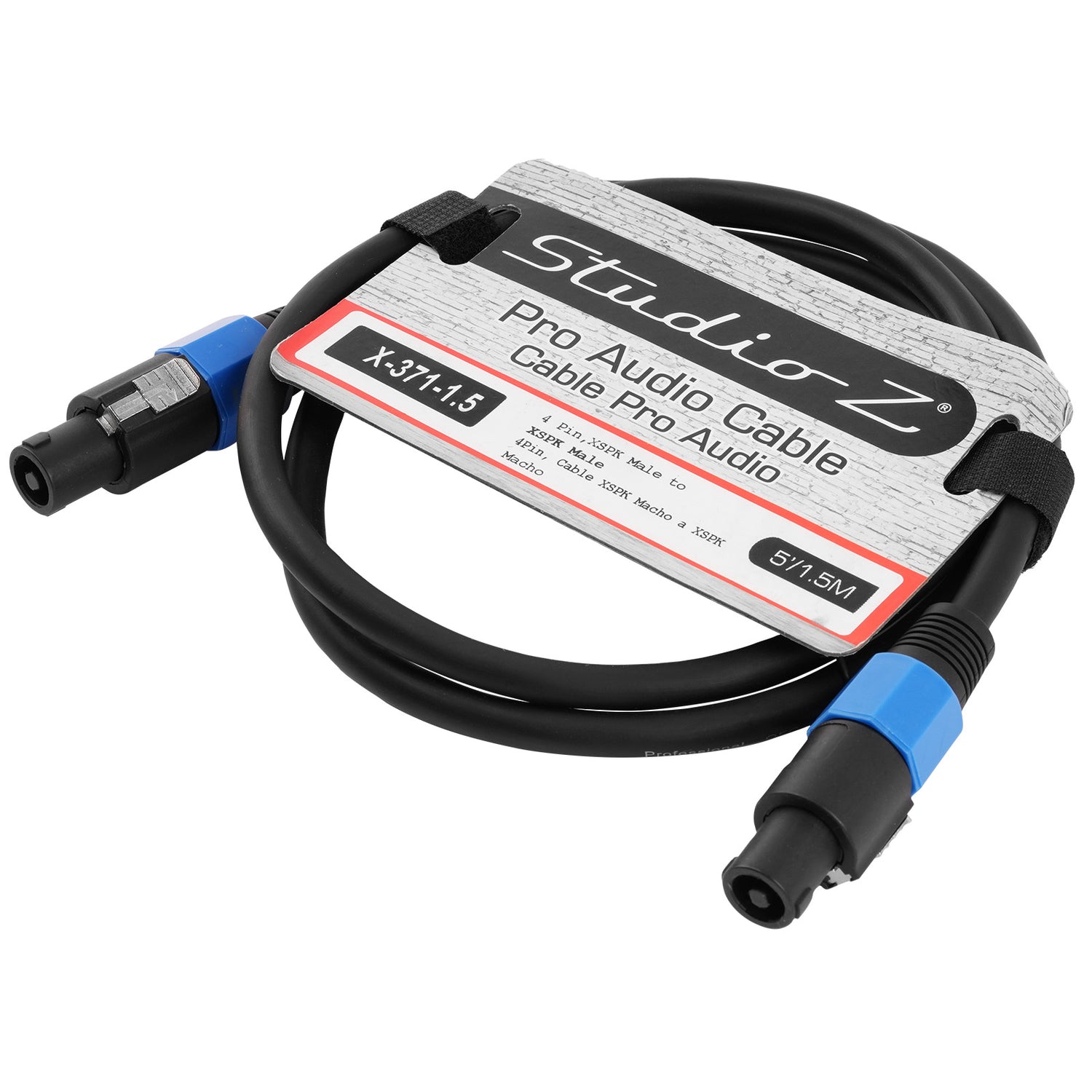 5 Wire SPKN Male to SPKN Male Pro Audio Cable (X-371-1.5)