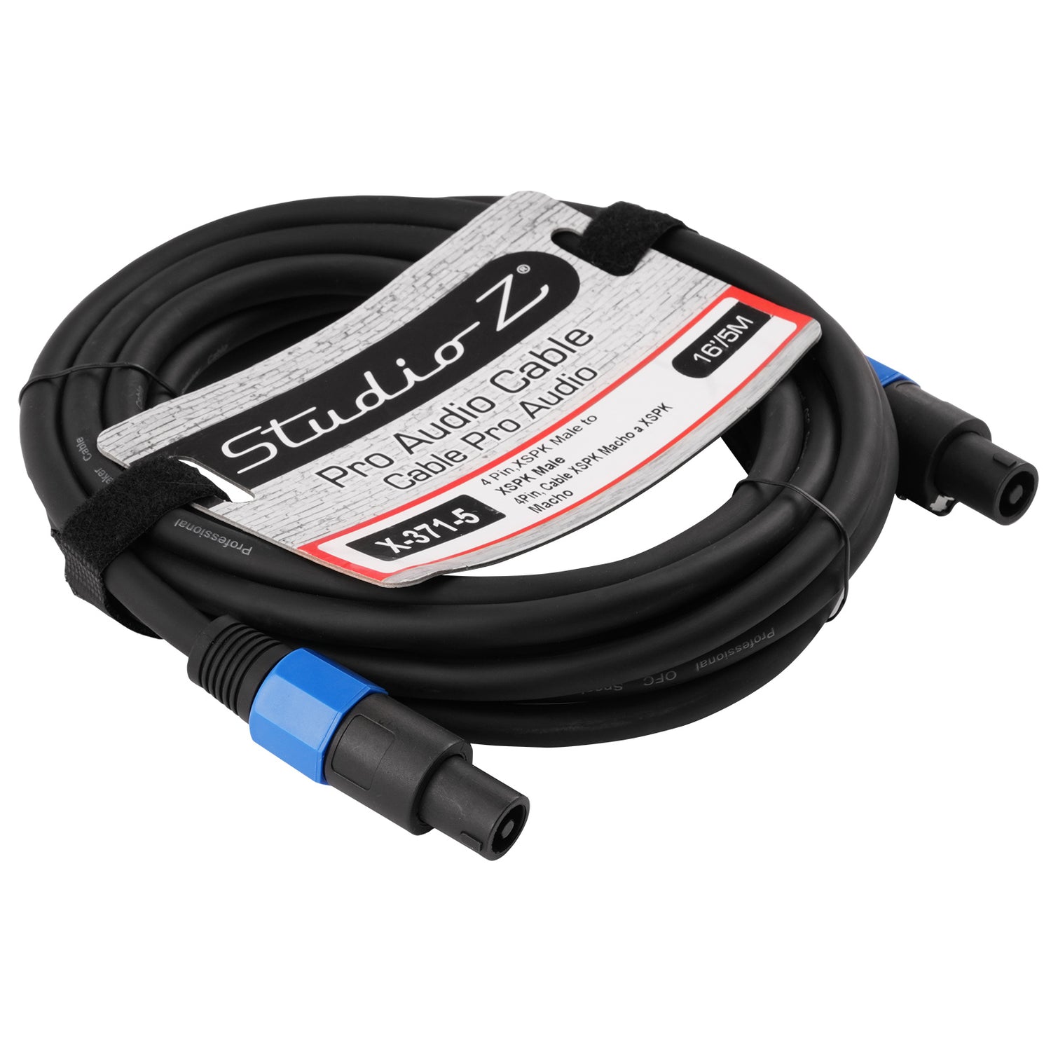 5 Wire SPKN Male to SPKN Male Pro Audio Cable (X-371-5)