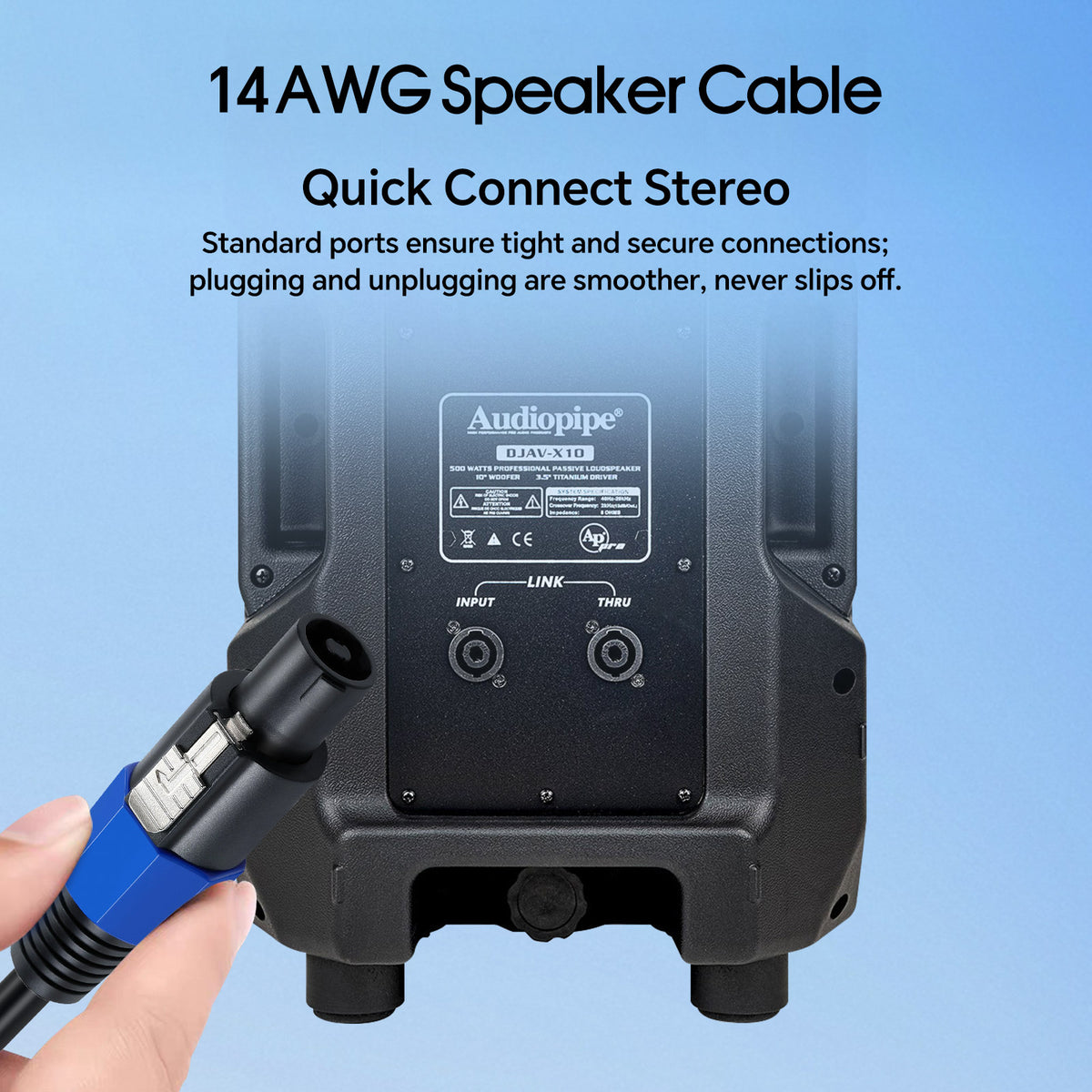 50’ SPKN Male to SPKN Male Pro Audio Cable (XV-352-50)