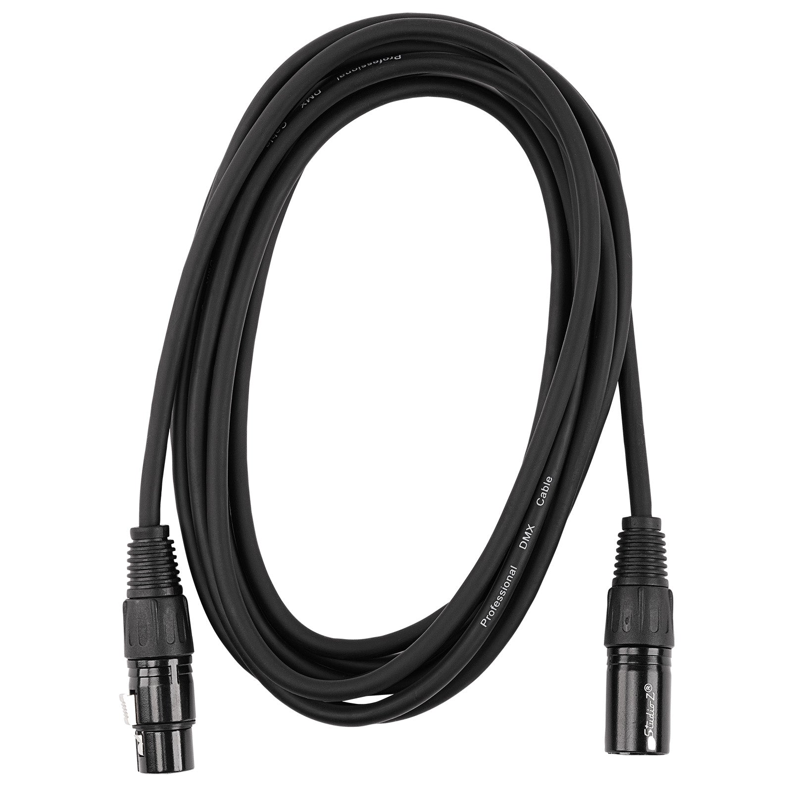 3 Pin XLR Male to XLR Female DMX Cable (ZDMX-3XLRMF-12B