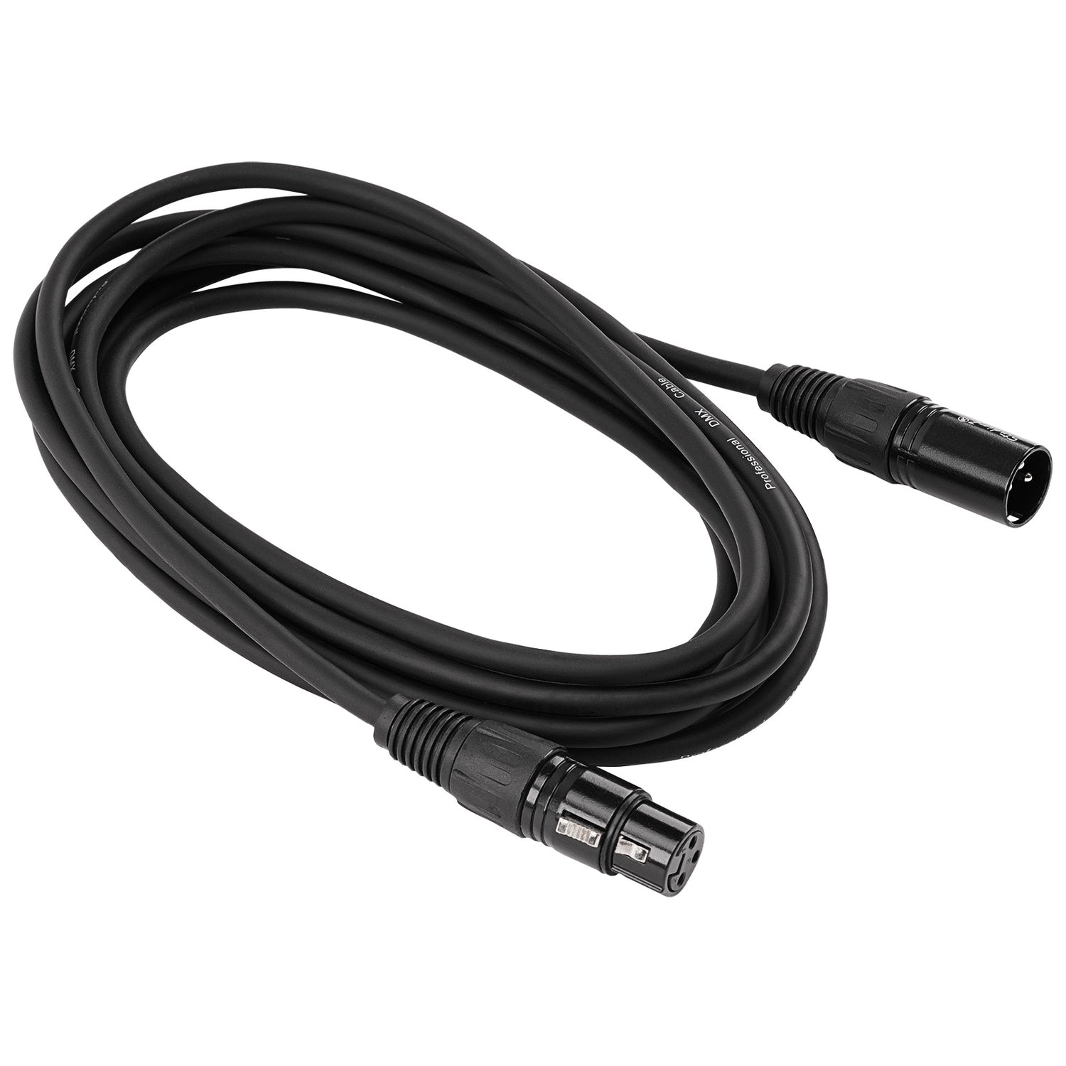 3 Pin XLR Male to XLR Female DMX Cable (ZDMX-3XLRMF-12B)