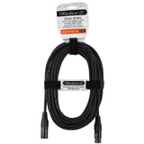 3 Pin XLR Male to XLR Female DMX Cable (ZDMX-3XLRMF-30B)