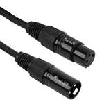 3 Pin XLR Male to XLR Female DMX Cable (ZDMX-3XLRMF-30B)