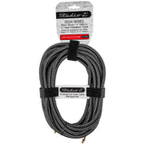 20' Black Woven 1/4" to 1/4" Heavy-Duty Pro Audio Cable (ZICW-201414-20B)