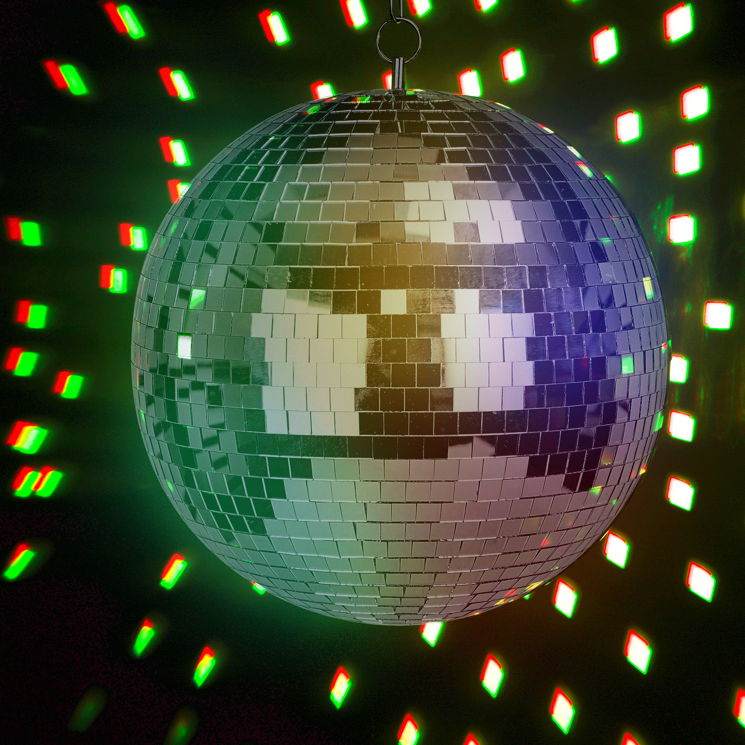 12” Mirror Ball with RGBW Pin Spot LED Light and Battery-Operated Motor (ZMB-12MRGB)