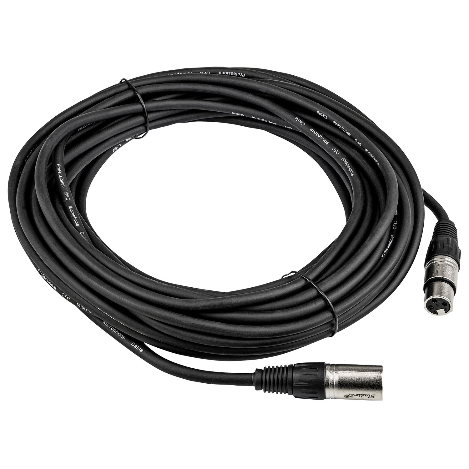 50' 3 Pin XLR Male to 3 Pin XLR Female, Microphone Cable (ZMC-24XMXF-50NP)