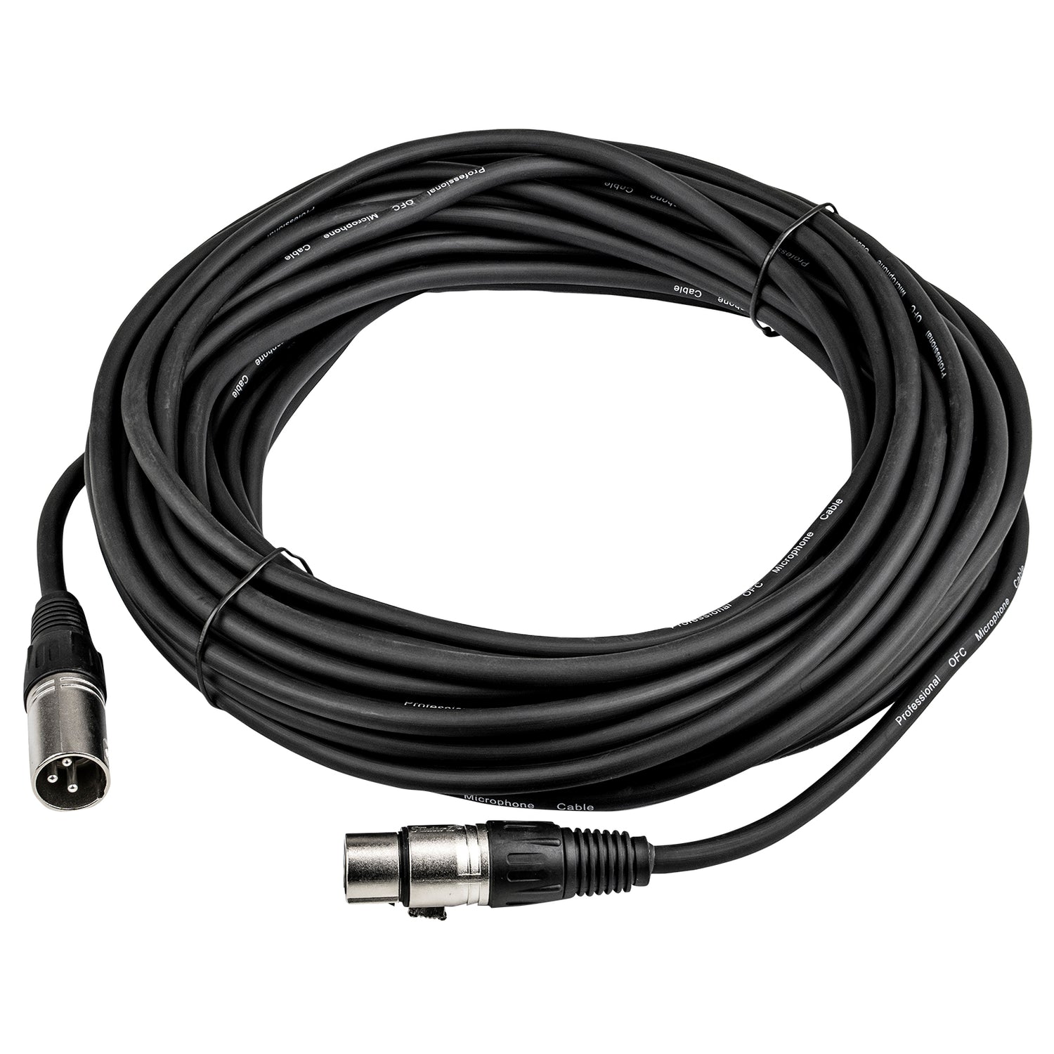 50' 3 Pin XLR Male to 3 Pin XLR Female, Microphone Cable (ZMC-24XMXF-50NP)