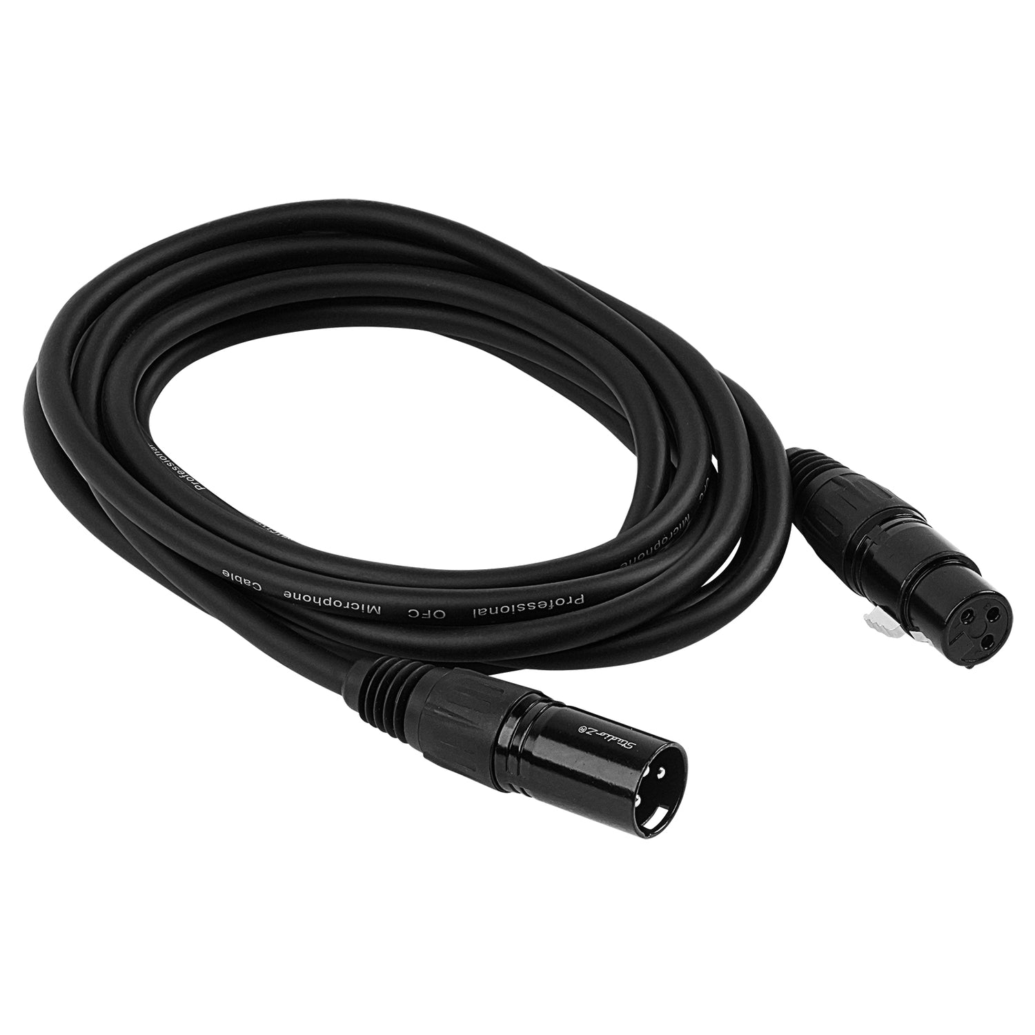 10' 3 Pin XLR Male to XLR Female Microphone Cable (ZMV-24XMXF-10BP)