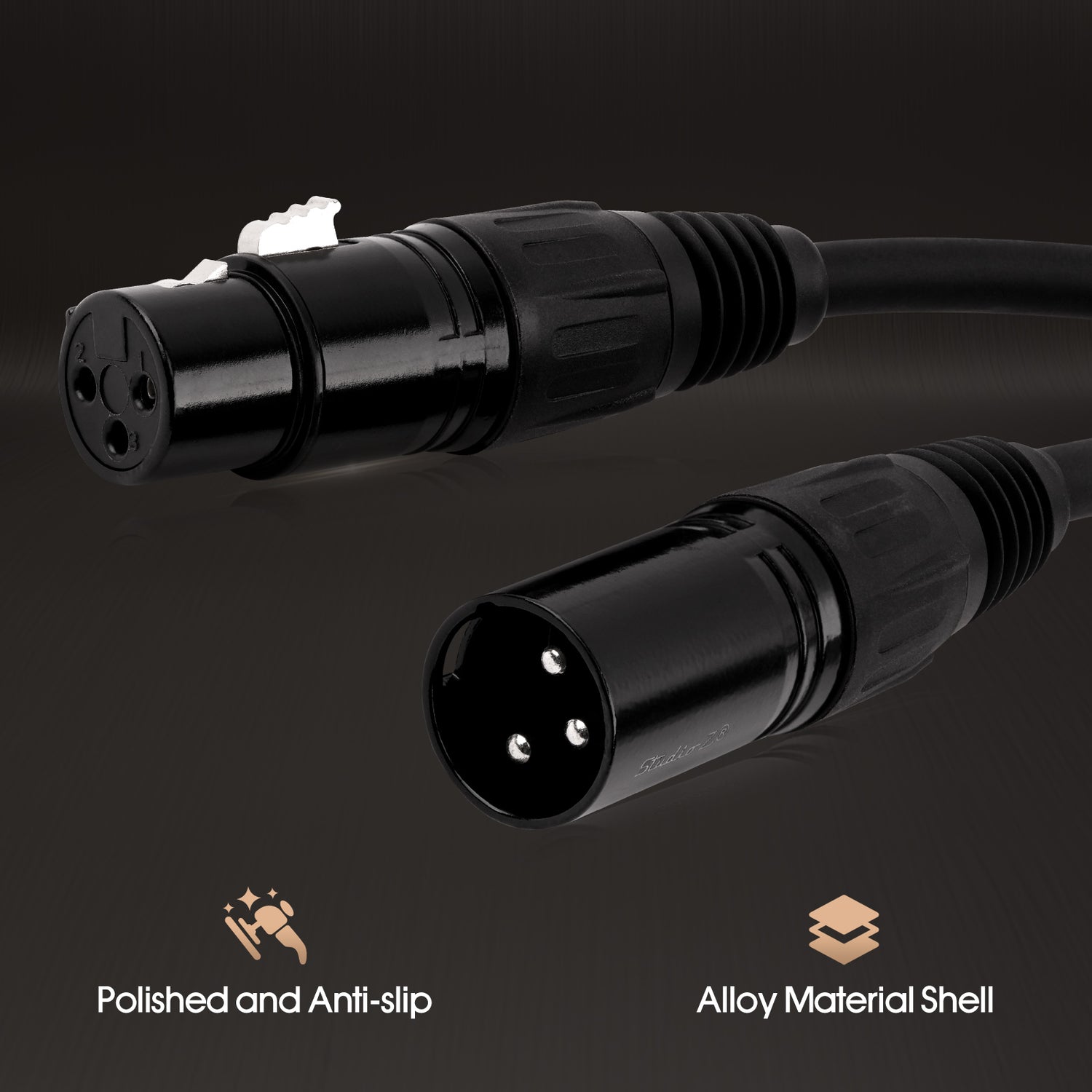 50' 3 Pin XLR Male to XLR Female Microphone Cable (ZMV-24XMXF-50BP)