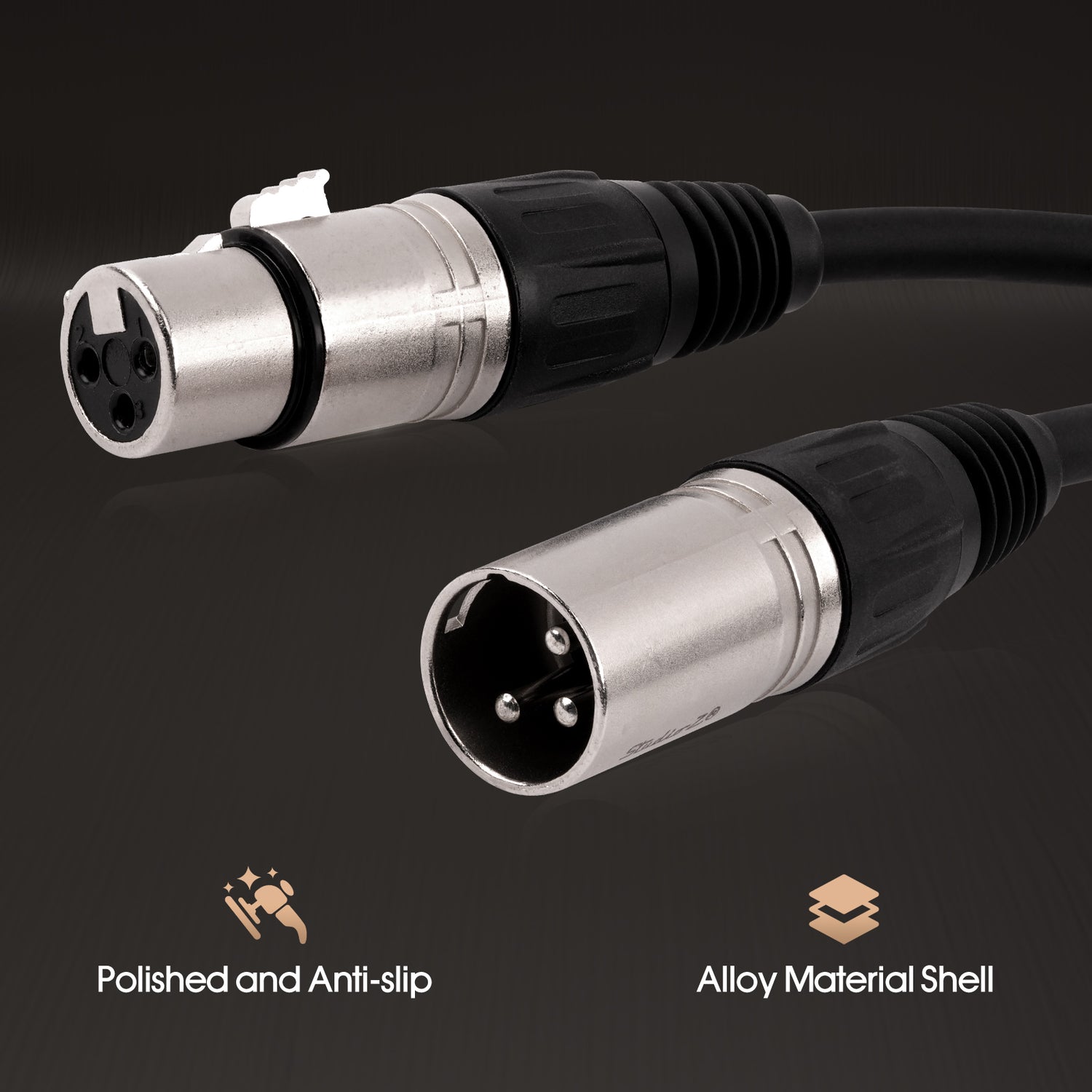 6' 3 Pin XLR Male to XLR Female Microphone Cable (ZMV-24XMXF-6NP)