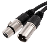 6' 3 Pin XLR Male to XLR Female Microphone Cable (ZMV-24XMXF-6NP)