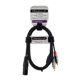 5' Y-Adapter 3 Pin XLR Male Dual RCA Cable (ZP-Y24XMPRCA-5)