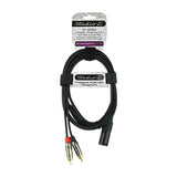 5' Y-Adapter Unbalanced 3 Pin XLR Male to Dual RCA cable (ZP-Y24XUDRCA-5)