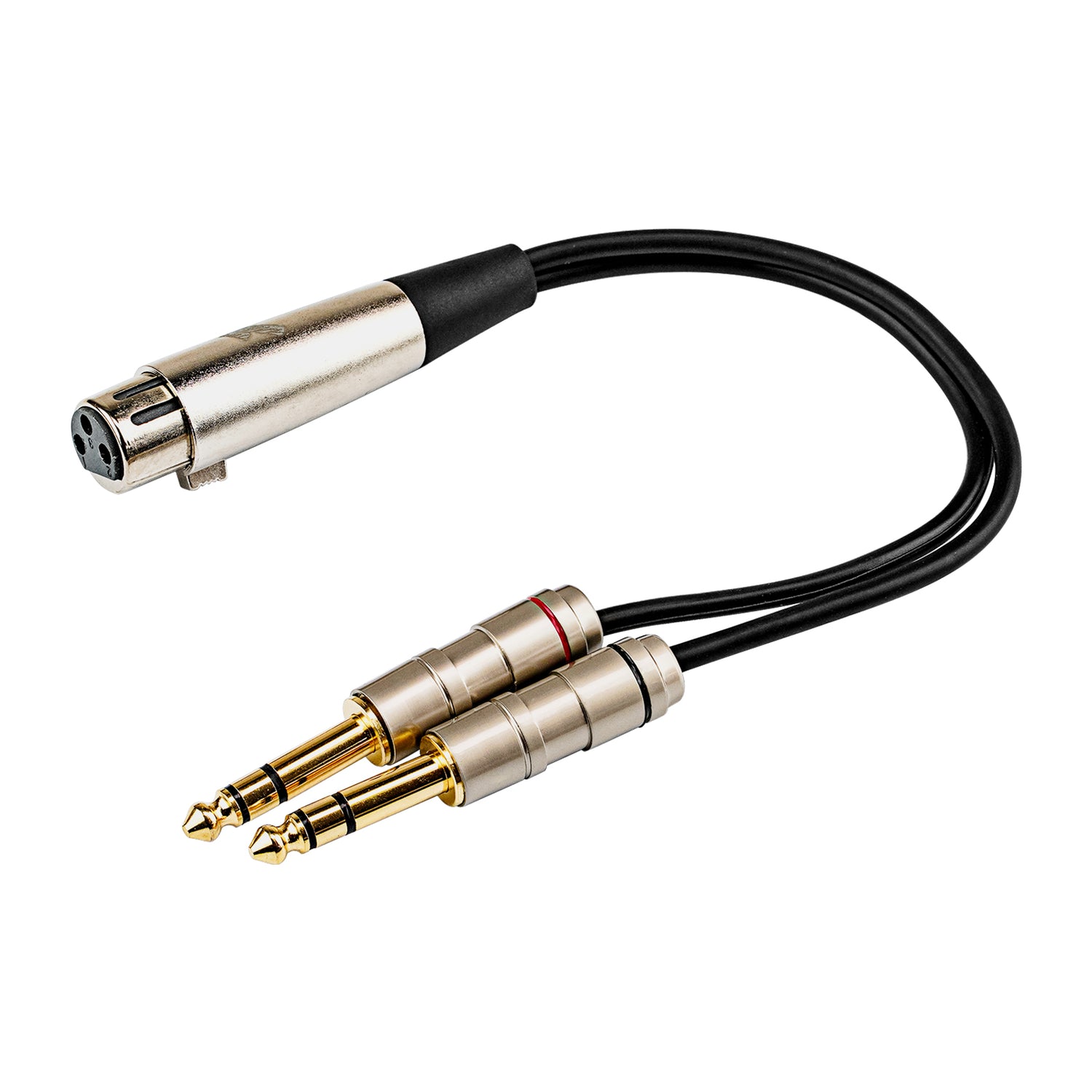 Y-Adapter 3 Pin XLR Male to Dual 1/4” TRS Stereo Male Cable (ZP-YXLRM14D)