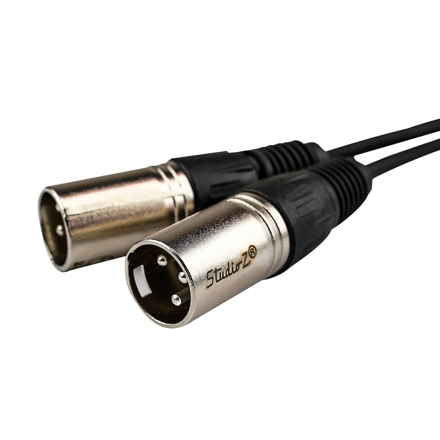 1' Y-Adapter 3 Pin XLR Female to Dual 3 Pin XLR Male Cable (ZP-YXLRFXLRMD-1)