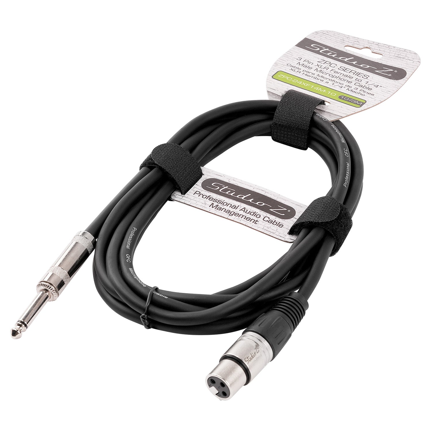 10' 3 Pin XLR Female to 1/4