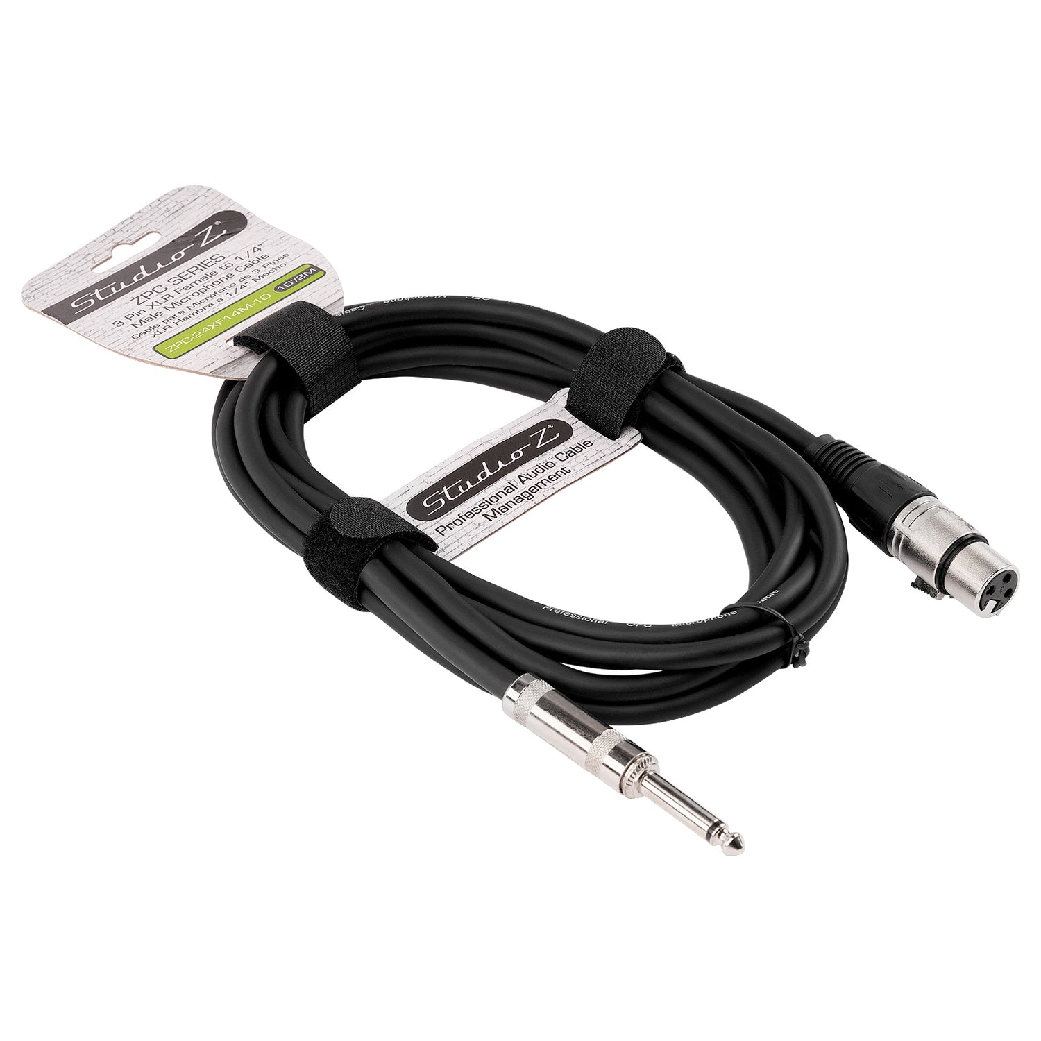 10' 3 Pin XLR Female to 1/4