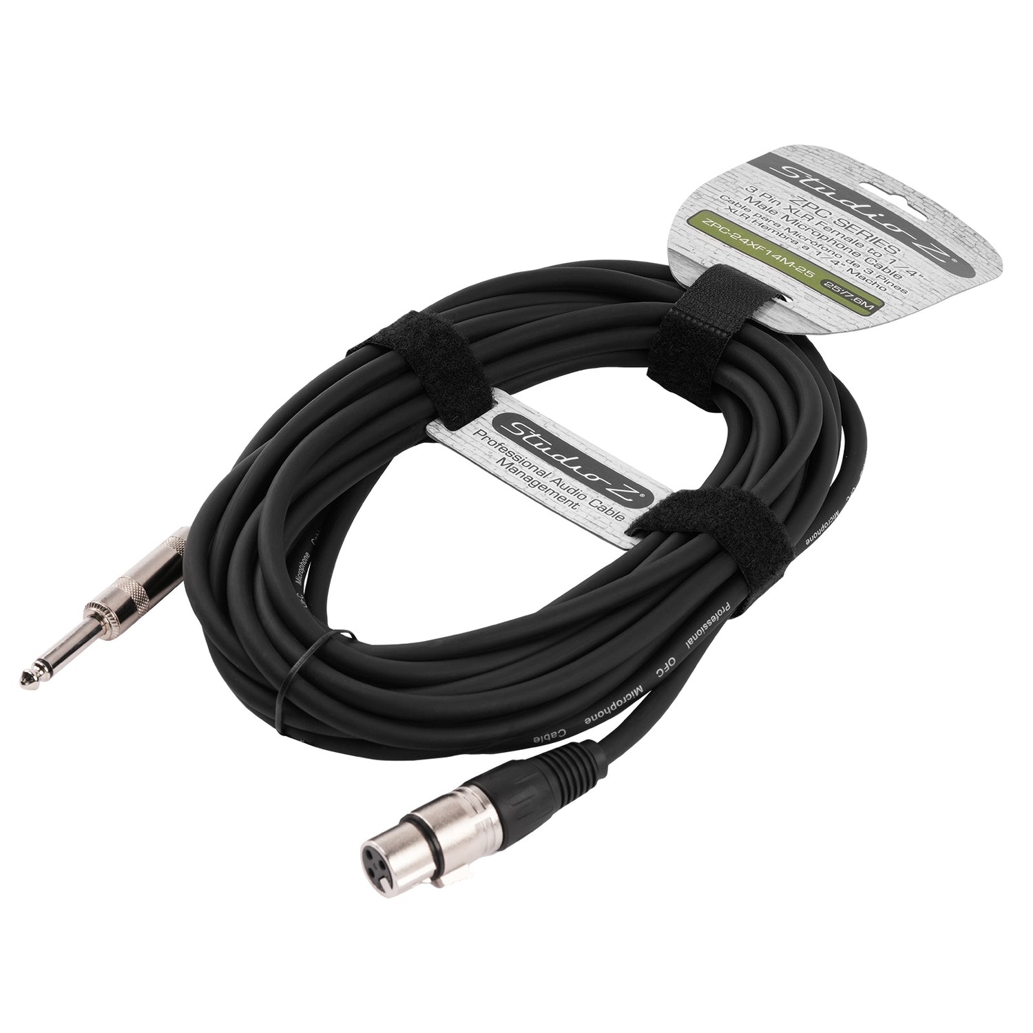 25' 3 Pin XLR Female to 1/4