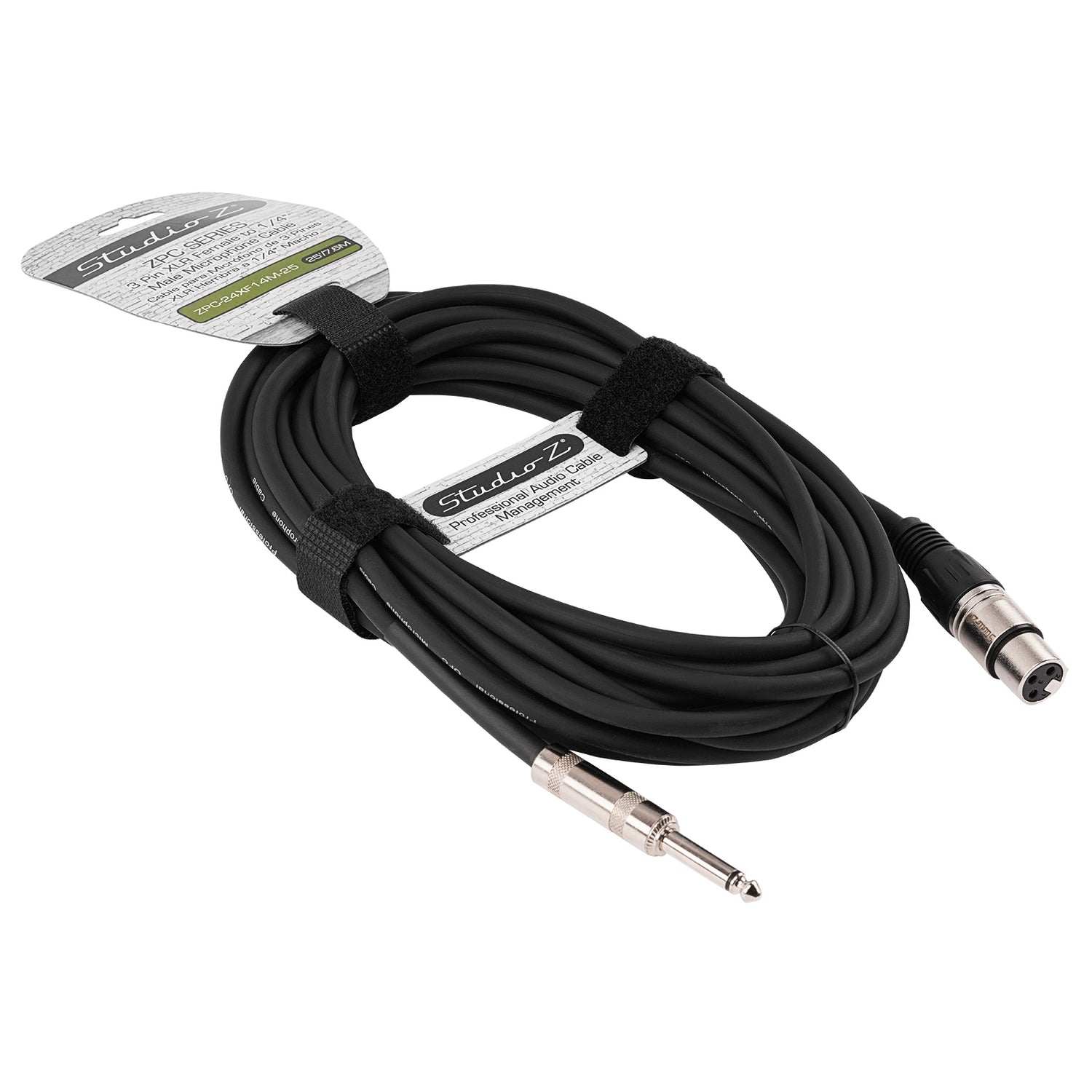 25' 3 Pin XLR Female to 1/4