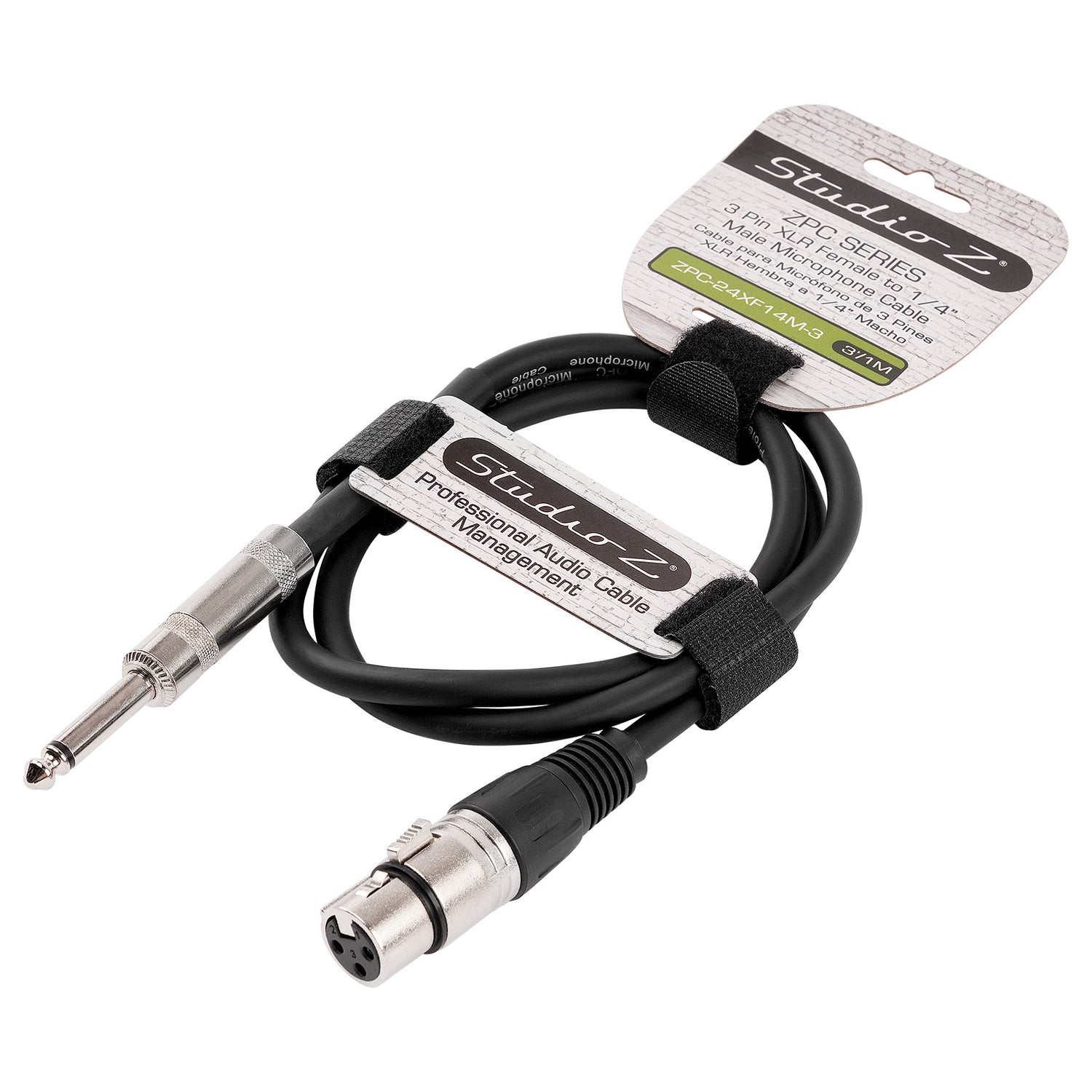 3' 3 Pin XLR Female to 1/4