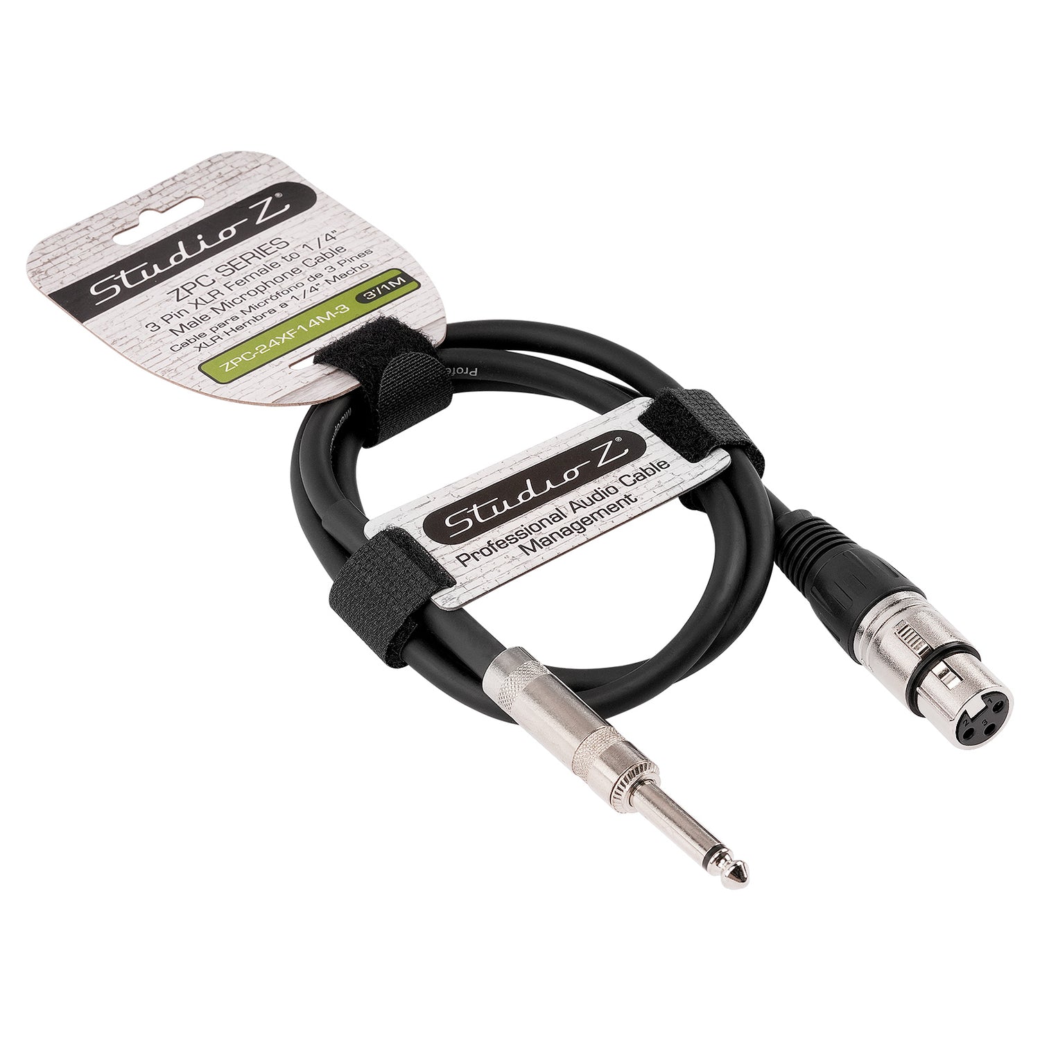 3' 3 Pin XLR Female to 1/4