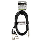 10' Dual XLR Male TO 3.5mm Male Stereo Cable (ZPC-DXM35-10)