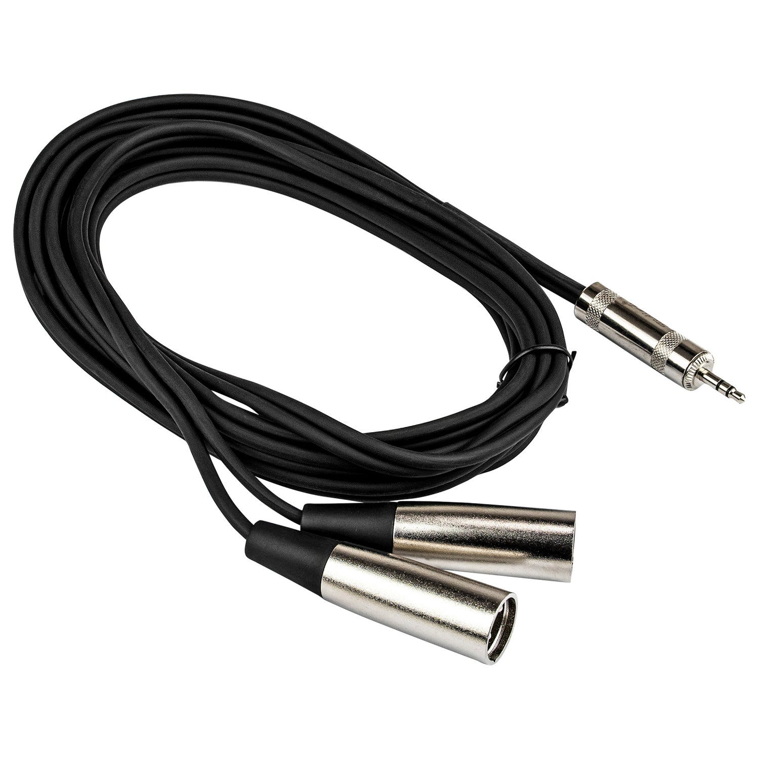 10' Dual XLR Male TO 3.5mm Male Stereo Cable (ZPC-DXM35-10)