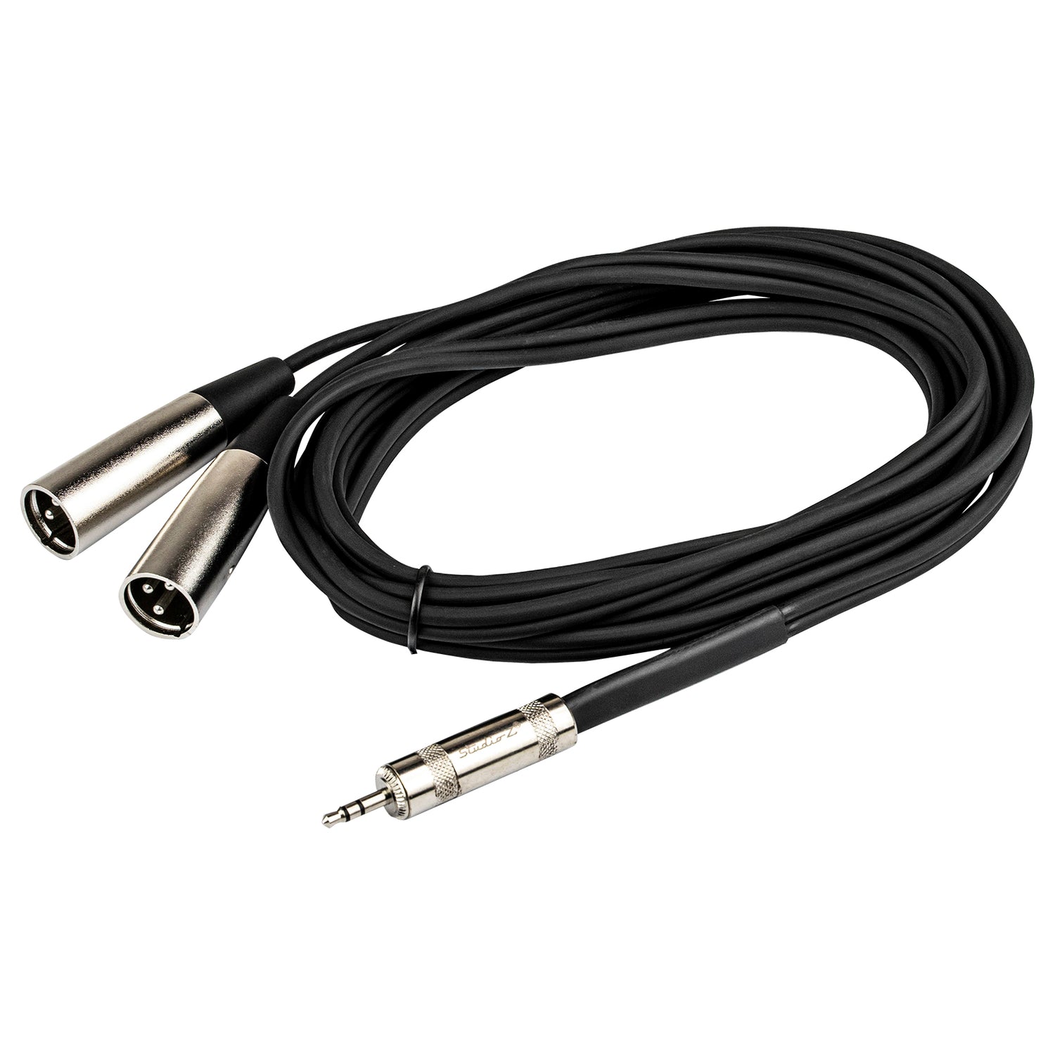 10' Dual XLR Male TO 3.5mm Male Stereo Cable (ZPC-DXM35-10)