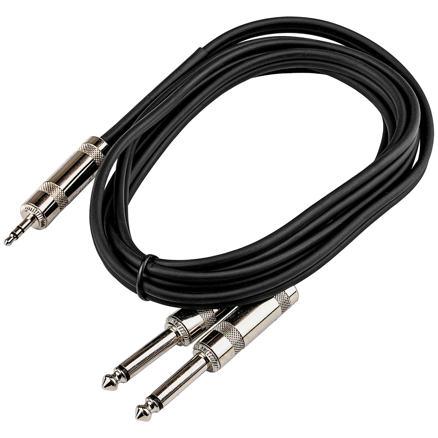 6' “Y” Cable 3.5mm Stereo to Dual 1/4” Mono (ZPC-Y35S14DMN-6)