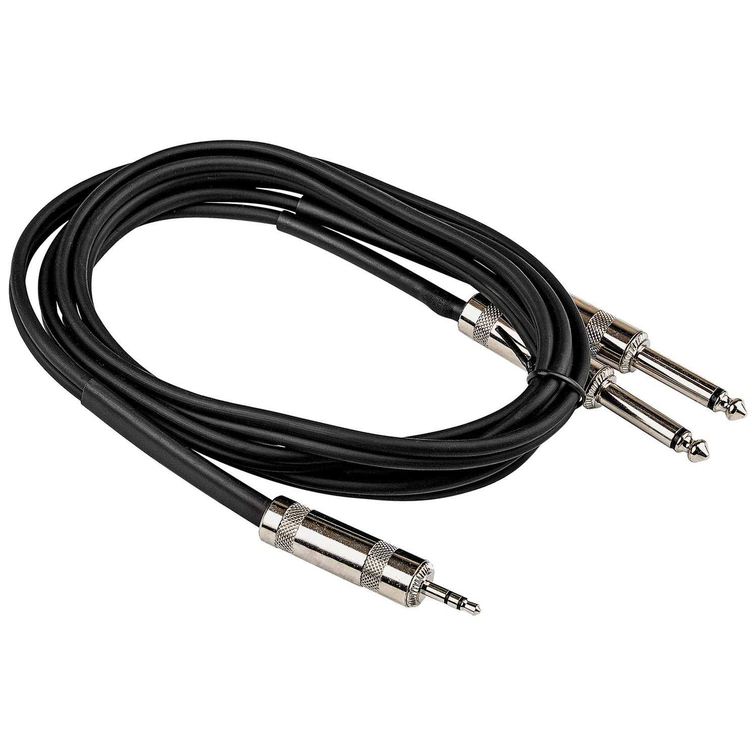 6' “Y” Cable 3.5mm Stereo to Dual 1/4” Mono (ZPC-Y35S14DMN-6)
