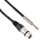 25' 3 Pin XLR Female to 1/4" Male Microphone Cable (ZPV-24XF14M-25)